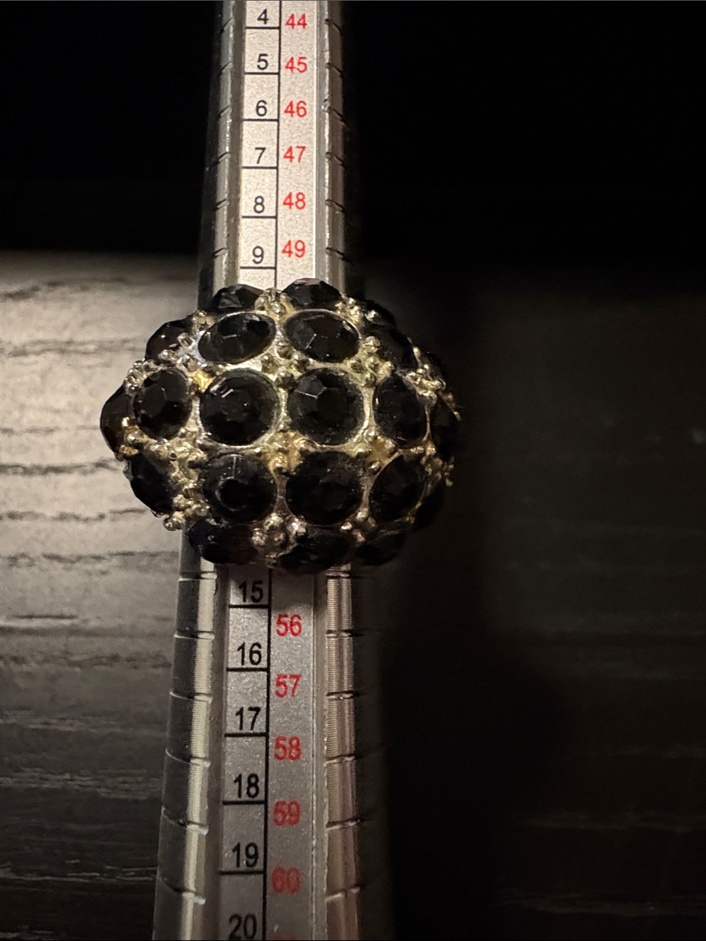 Black Crystal Dome Statement Ring - Women Jewelry
